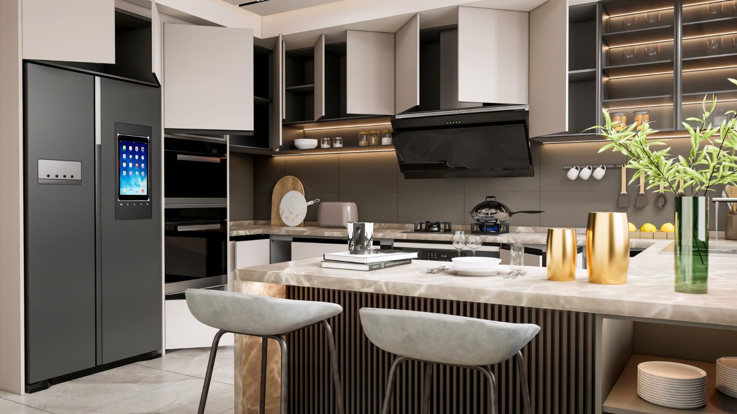 smart kitchen interior design ideas for a more organized and beautiful cooking space